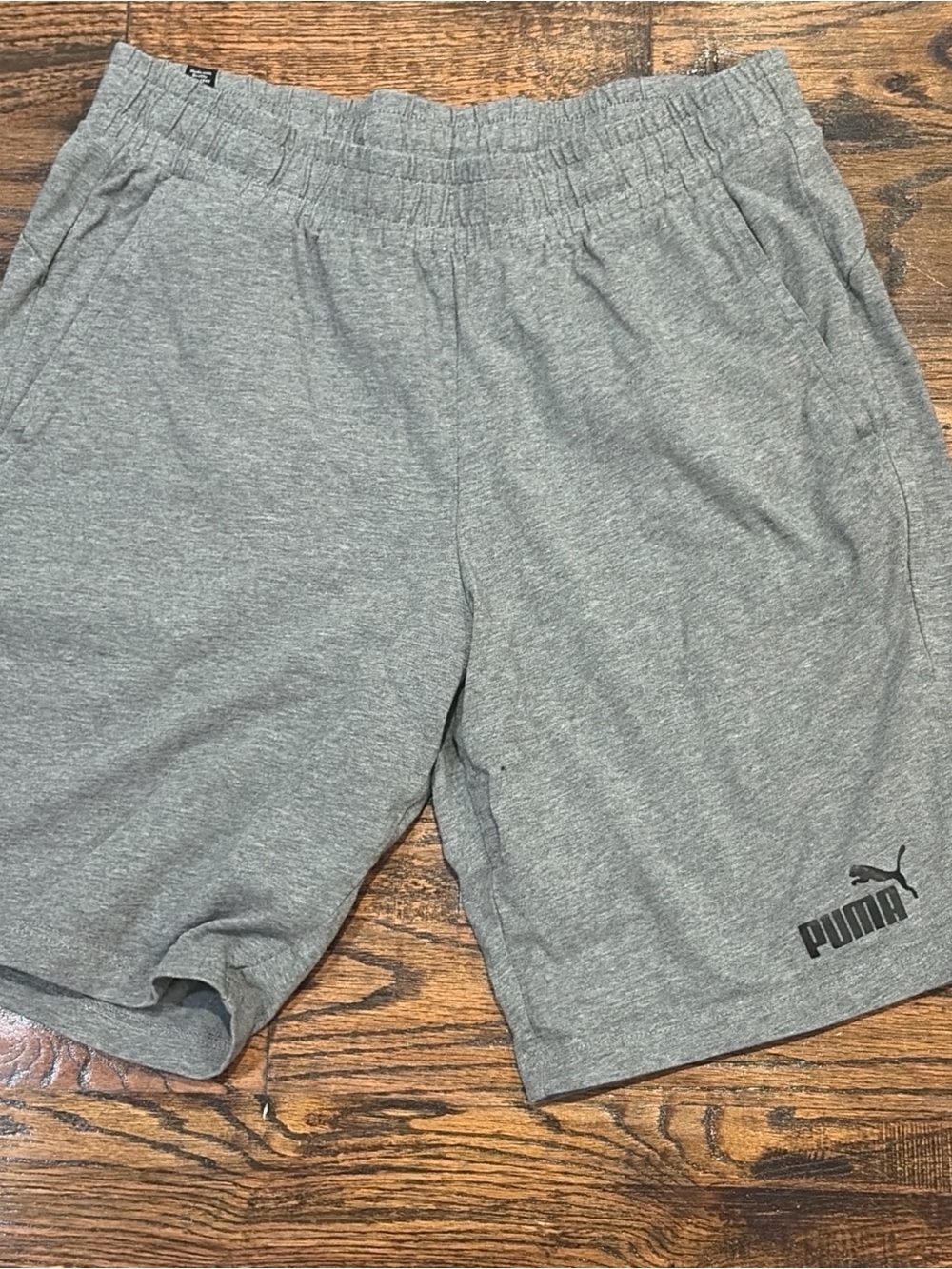 Puma Gray Women's Athletic Shorts with Logo